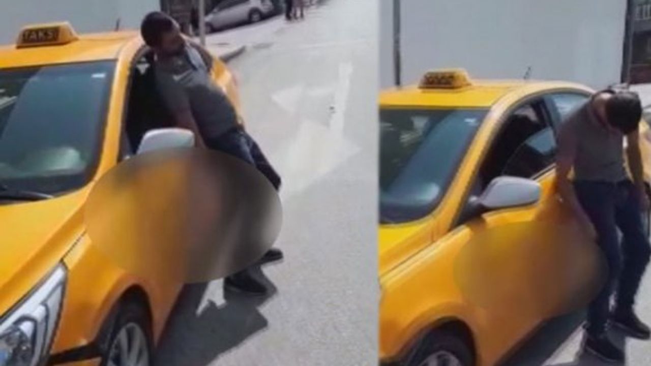 İstanbul'da taksi sürücüsün korkutan görüntüsü! Ayakta durmakta zorlanıyor..
