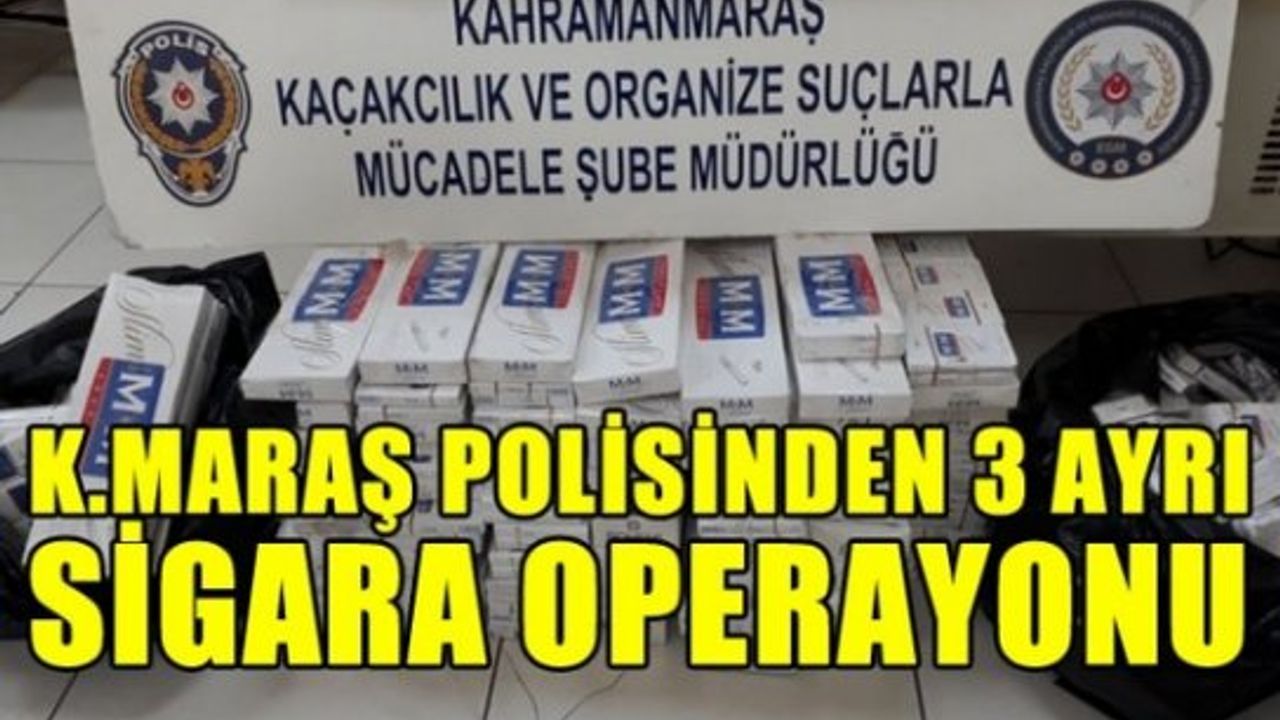 Kahramanmaraş'ta kaçak sigara operasyonu: 3 kişi gözaltına alındı