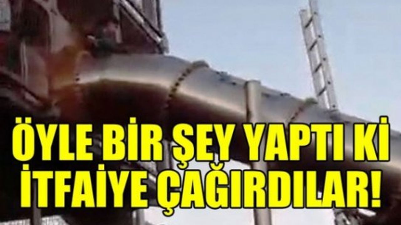 Parkta mahsur kalan çocuğu itfaiye ekipleri kurtardı!