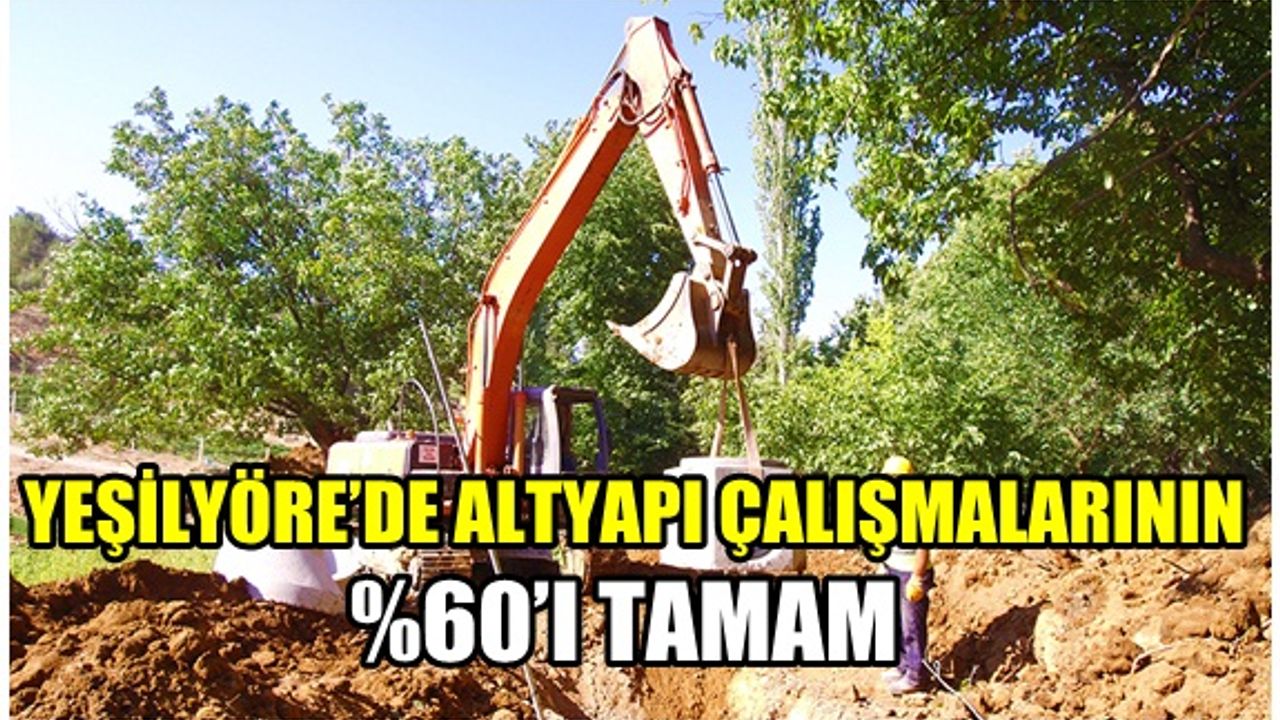 Yeşilyöre altyapı çalışmalarının %60'ı fiziki gerçekleşmeye ulaştı