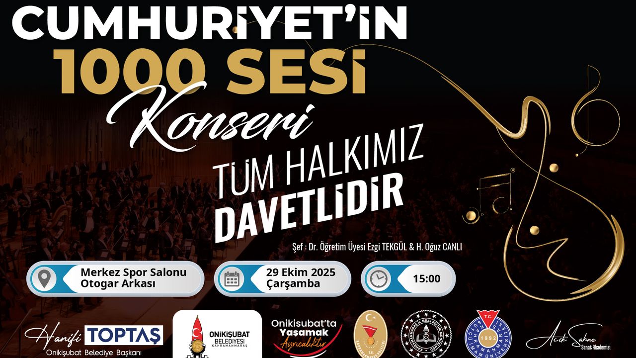 Onikişubat Belediyesi’nden bin kişilik dev koro ile Cumhuriyet Bayramı kutlaması