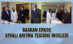 Başkan Mehmet Erkoç Ayvalı Arıtma Tesisini inceledi