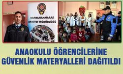 Kahramanmaraş'ta anaokulu öğrencilerine asayiş konusunda broşür dağıtıldı