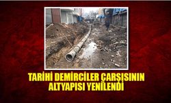 Tarihi demirciler çarşısının altyapısı yenilendi