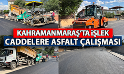 Kahramanmaraş'ta işlek caddelere asfalt çalışması!