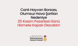 Canlı Hayvan Borsası, Pazartesi Günü Kapalı Olacak!