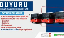 Elmalar Mahallesi’ne Yeni Toplu Taşıma Hattı Hizmete Başlıyor!