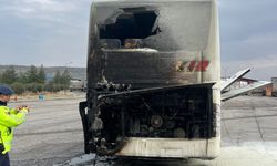 Kahramanmaraş'ta Yolcu Otobüsü Seyir Halindeyken Yangın Çıktı