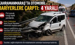 Kahramanmaraş’ta Otomobil Bariyerlere Çarptı: 4 Yaralı