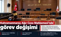 Kahramanmaraş Ağır Ceza Mahkemesi’nde görev değişimi