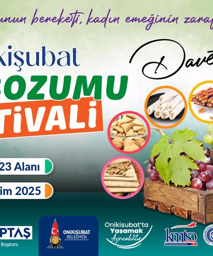 Onikişubat Belediyesi’nden Geleneksel Bağ Bozumu Festivali
