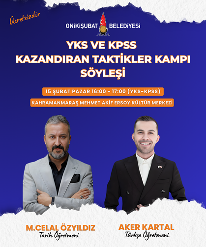 Onikişubat Belediyesi’nden YKS ve KPSS Adaylarına Büyük Destek