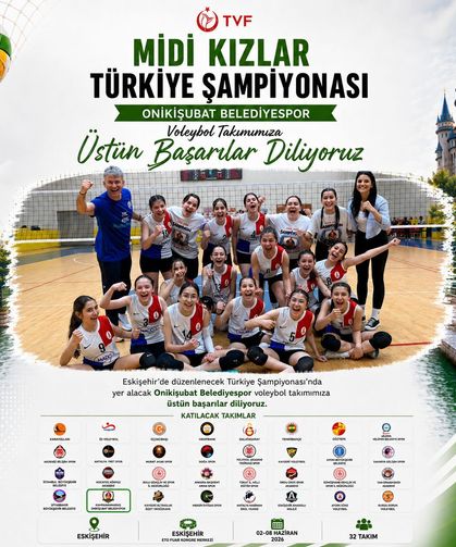 Onikişubat Belediyespor Midi Kız Voleybol Takımı Türkiye Şampiyonası Yolunda