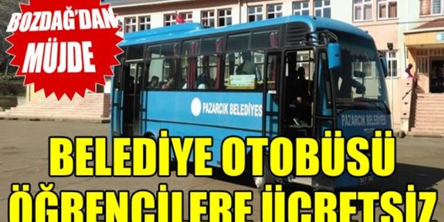 Bozdağ'dan Müjde: Pazarcık'ta Öğrencilere Belediye Otobüsü Ücretsiz
