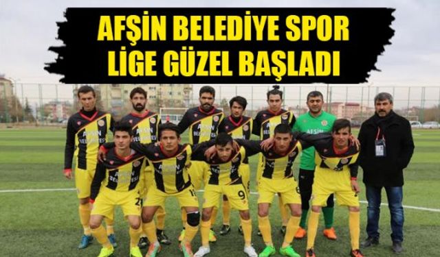 Afşin Belediye Spor Lige güzel başladı