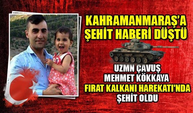 Uzmn Çavuş Mehmet Kökkaya Fırat Kalkanı Harekatı'nda Şehit Oldu