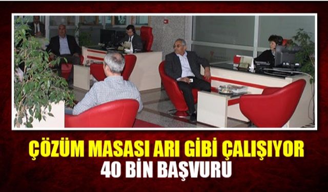 Çözüm masası arı gibi çalışıyor