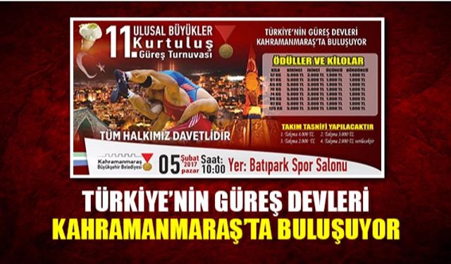 Türkiye'nin güreş devleri Kahramanmaraş'ta buluşuyor