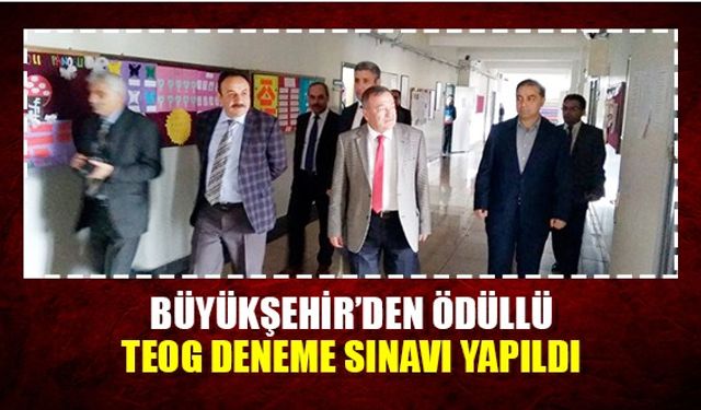 Büyükşehir'den ödüllü TEOG deneme sınavı yapıldı