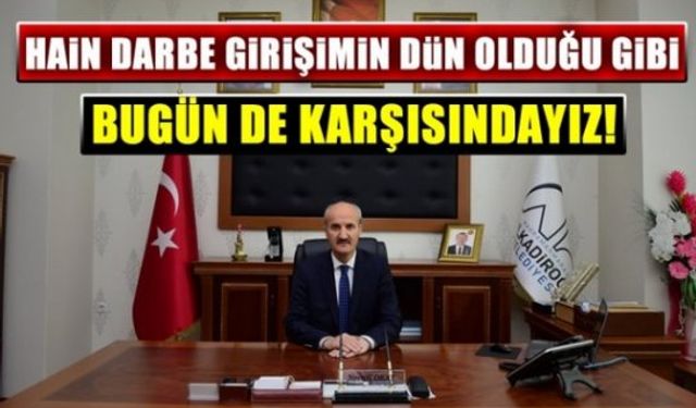 Başkan Okay: 15 Temmuz Demokrasi ve Milli Birlik Günü mesajı