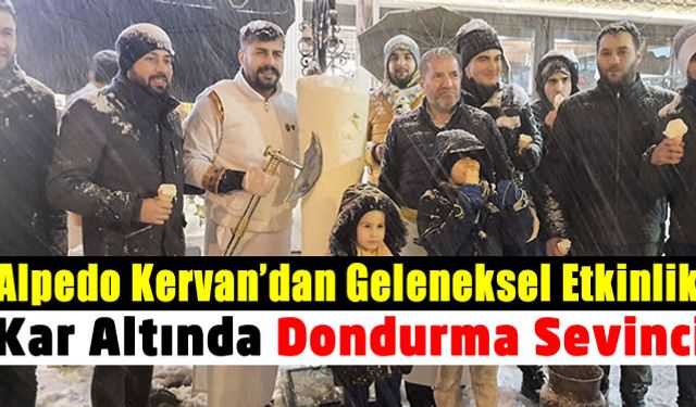 Alpedo Kervan'dan kar altında dondurma şov