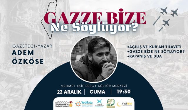 Gazeteci – Yazar Özköse, Gazze’yi Anlatacak