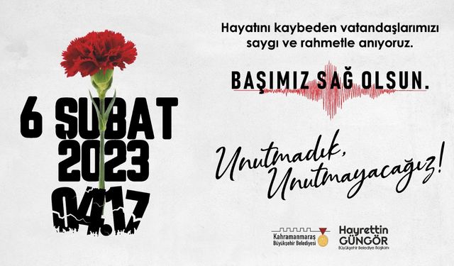 Başkan Güngör; “Depremde Kaybettiğimiz Canlarımıza Allah’tan Rahmet Diliyoruz”