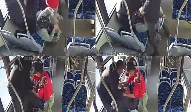 Okul müdürü ve oğlunun, otobüste yaşlı çifti darp etme görüntüleri ortaya çıktı!