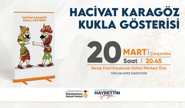 Kahramanmaraş'ta Çocuklar Hacivat Karagöz Kukla Gösterisine