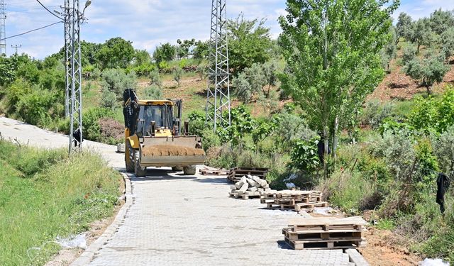 Başkan Toptaş, Cüceli’deki kilit parke yol çalışmalarını yerinde inceledi