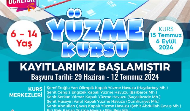 Başkan Toptaş’ın öğrencilere karne hediyesi yüzme kursu oldu