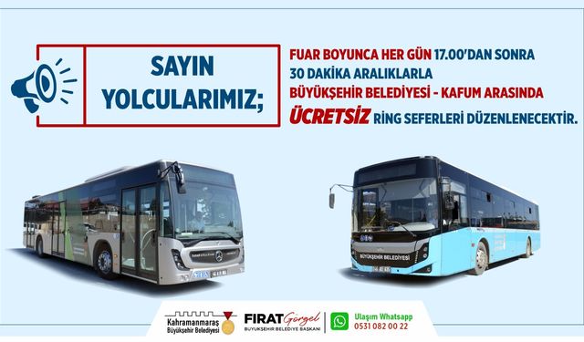 Büyükşehir’den Fuara Ücretsiz Ring Seferi!