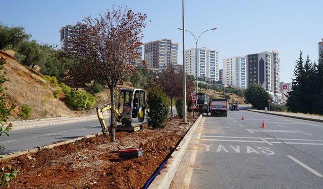 Turgut Özal Bulvarı Yeşilleniyor