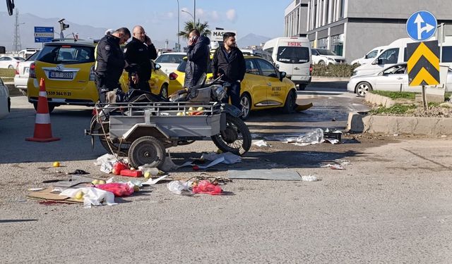 Kahramanmaraş'ta Taksi İle Sepetli Motosiklet Çarpıştı: 2 Yaralı