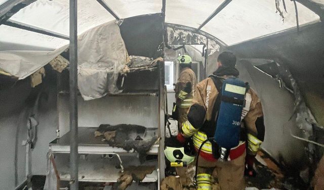 Kahramanmaraş'ta Konteyner Kentte Yangın Paniği