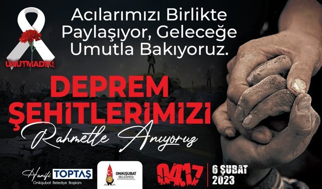 Hanifi Toptaş, 6 Şubat’ın 3’üncü yıldönümünde deprem şehitlerini andı