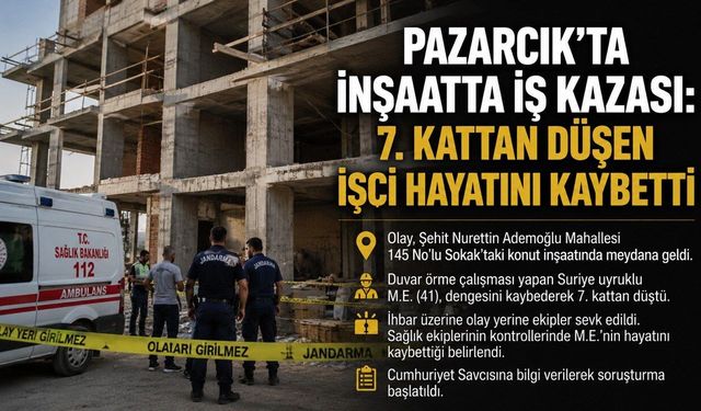 Kahramanmaraş’ta İnşaatta İş Kazası