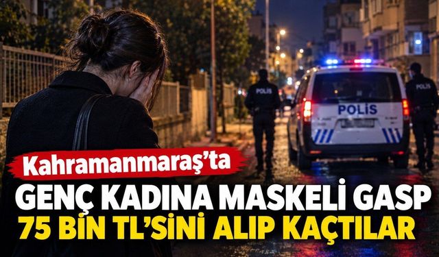 Kahramanmaraş’ta Maskeli Gasp: Genç Kadının 75 Bin Lirasını Alıp Kaçtılar