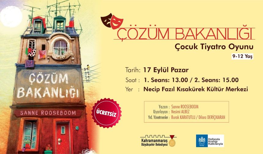 ‘Çözüm Bakanlığı’ Tiyatrosu Çocuklar İçin Perdelerini Açacak