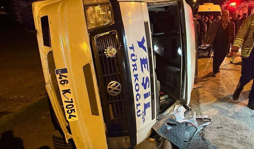 Kahramanmaraş’ta Servis Aracı Devrildi: 10 Yaralı