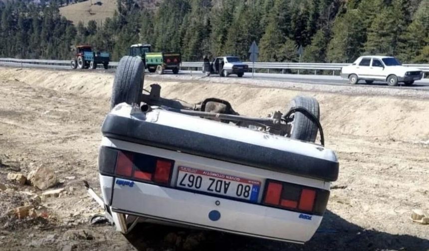 Kahramanmaraş’ta Otomobil Takla Attı: 1 Kişi Yaralandı