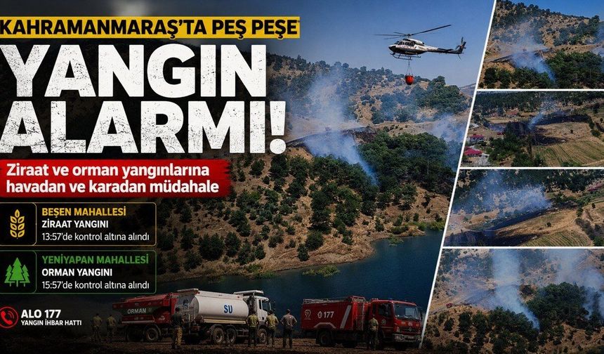 Kahramanmaraş’ta Orman Yangınları Korkuttu