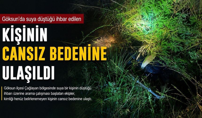 Kahramanmaraş’ta Su Kanalında Ceset Bulundu