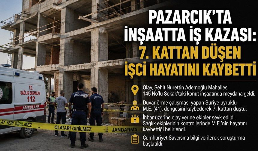 Kahramanmaraş’ta İnşaatta İş Kazası