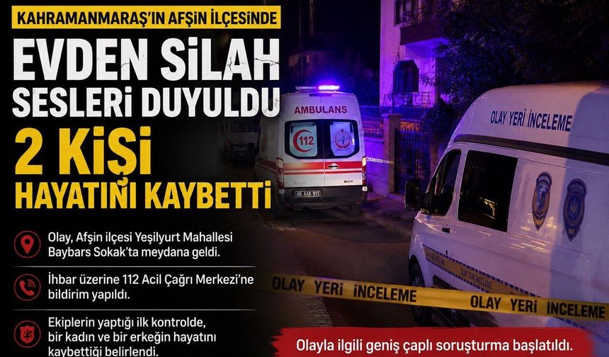 Kahramanmaraş’ta Karı Koca Evinde Ölü Bulundu