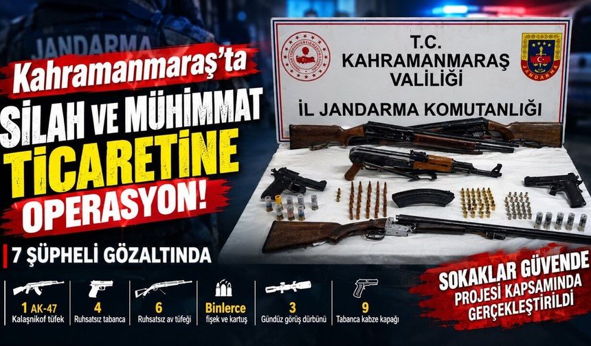 Kahramanmaraş’ta Silah Ve Mühimmat Ticareti Operasyonu