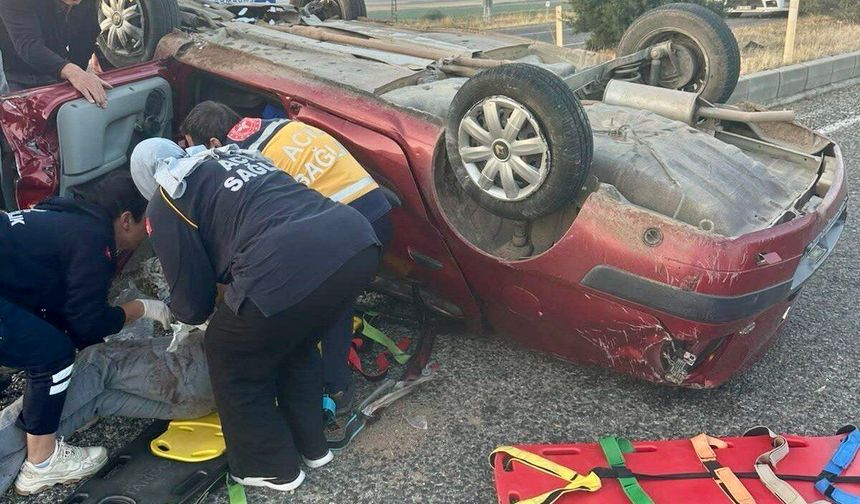 Kahramanmaraş’ta Otomobil Takla Attı Sürücü Yaralandı
