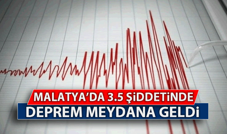 Malatya'da 3.5 şiddetinde deprem meydana geldi!