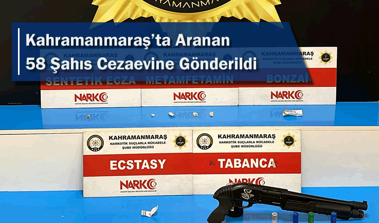 Kahramanmaraş'ta Aranan 58 Şahıs Cezaevine Gönderildi
