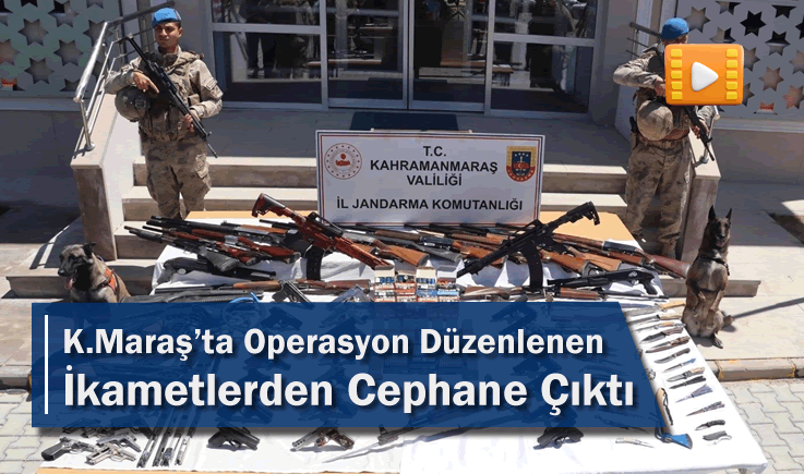 Kahramanmaraş'ta Operasyon Düzenlenen İkametlerden Cephane Çıktı